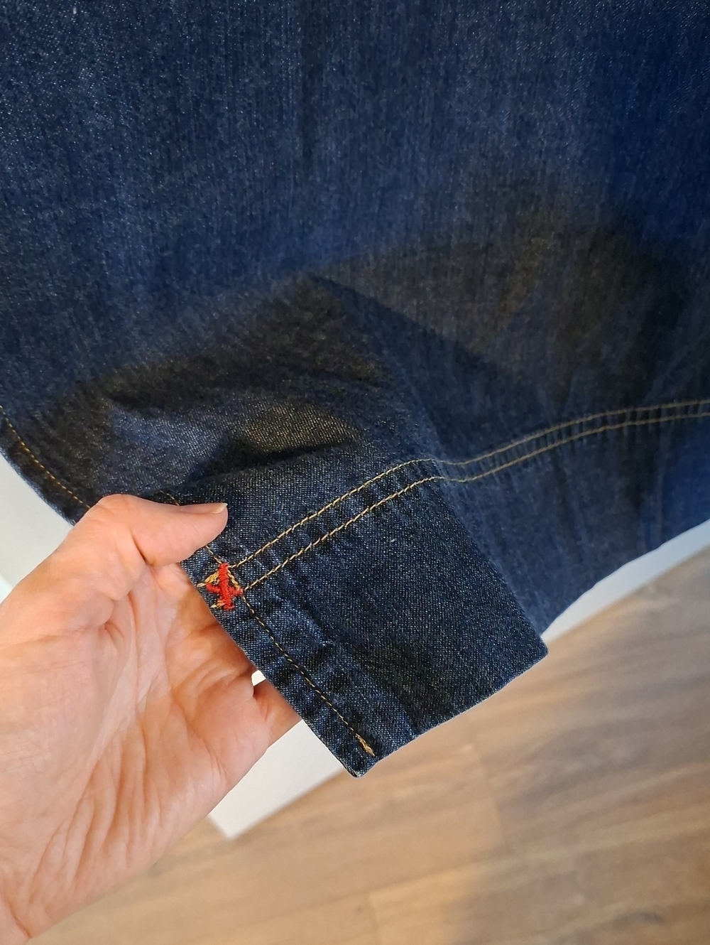 Vintage Y2K Mavi Denim Maxi Skirt with Slits, Kangaroo Pocket & Toggles (Size M) - Picture 6 of 10